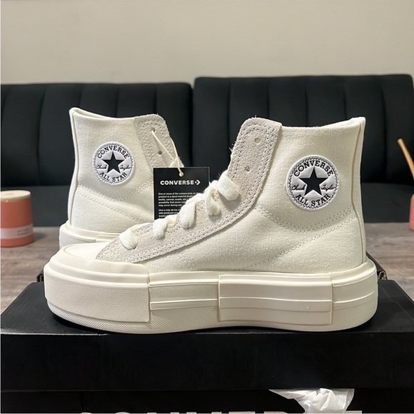 Converse All Star Platform High Tops - Cream - Picture 2 of 11